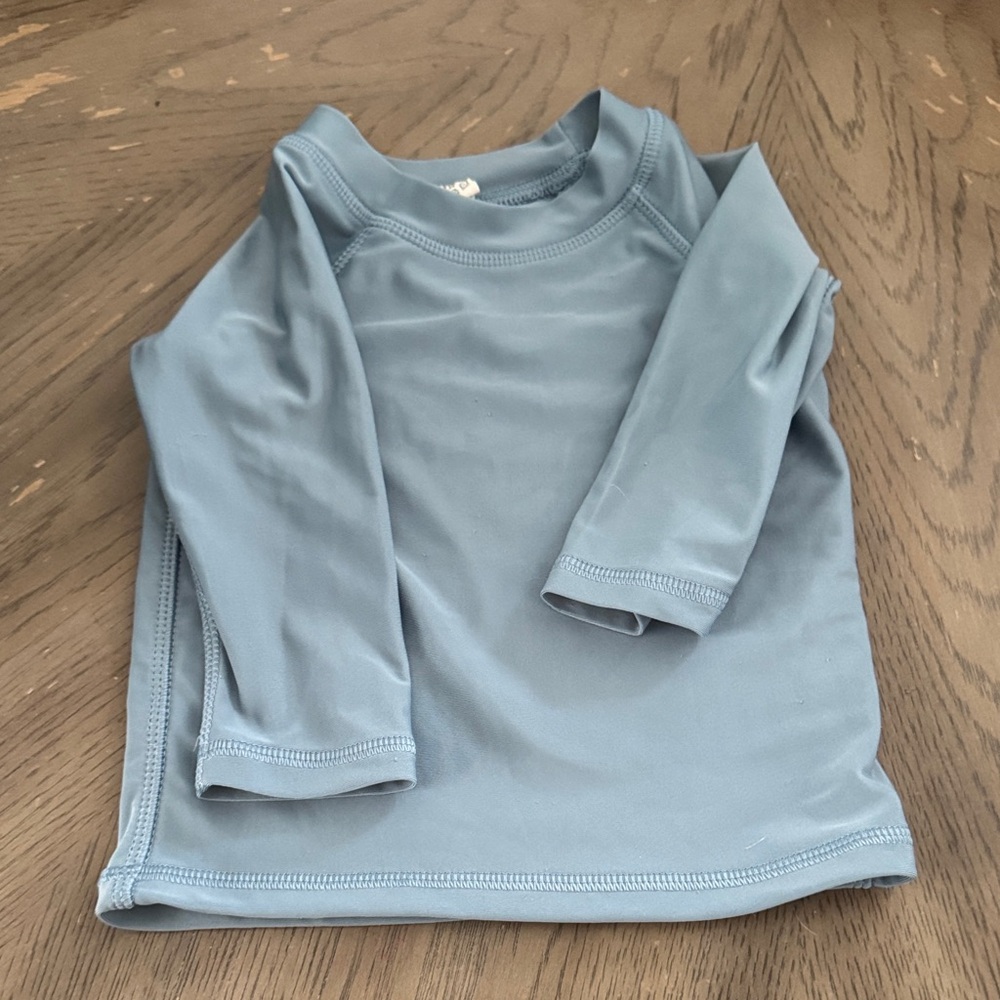 kate quinn Kids Long-Sleeve Swim Rashguard in Dusty Blue